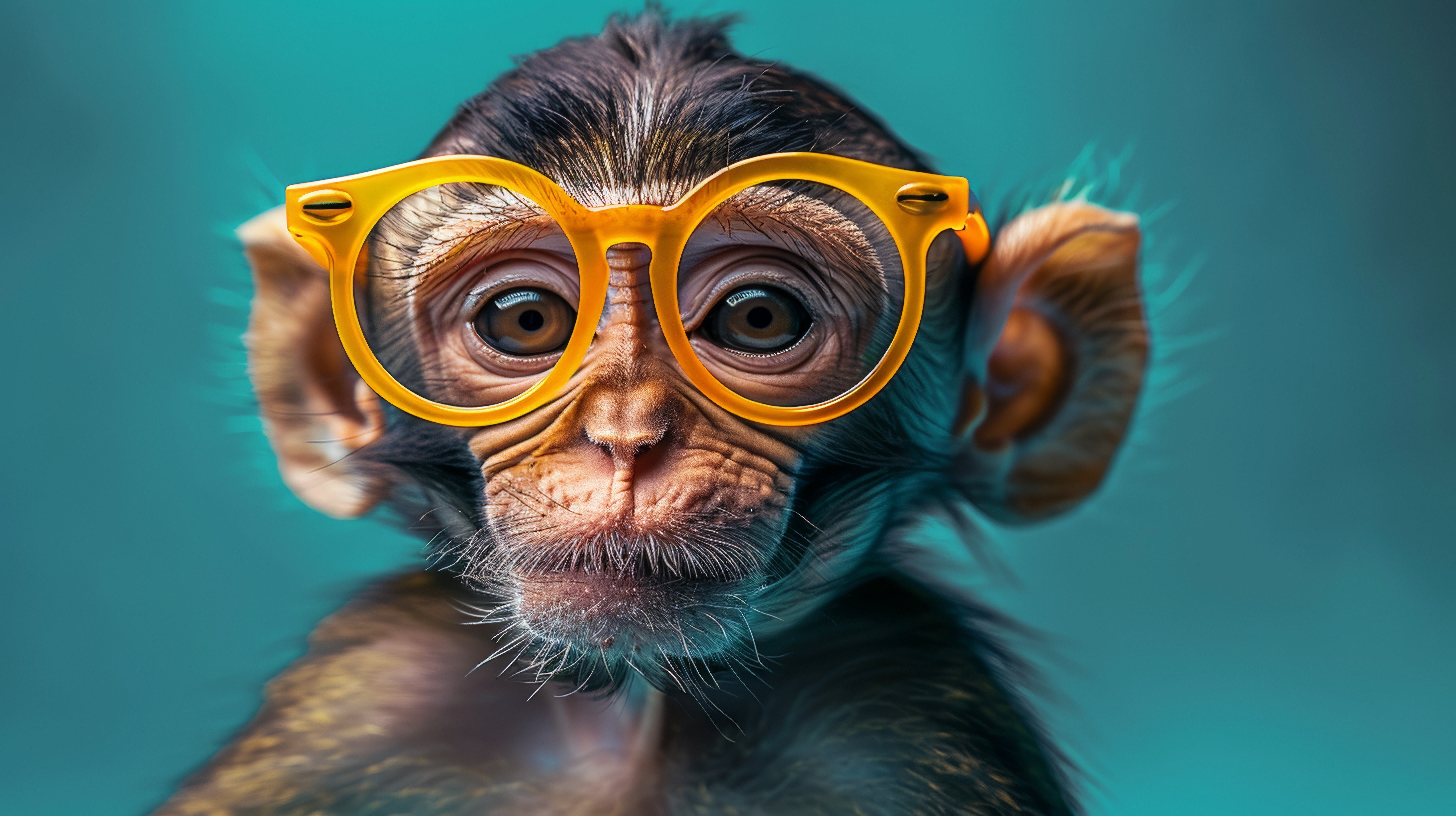 Monkey in glasses AdobeStock_841303213